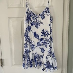 Blue and White Flouncy bottom sundress